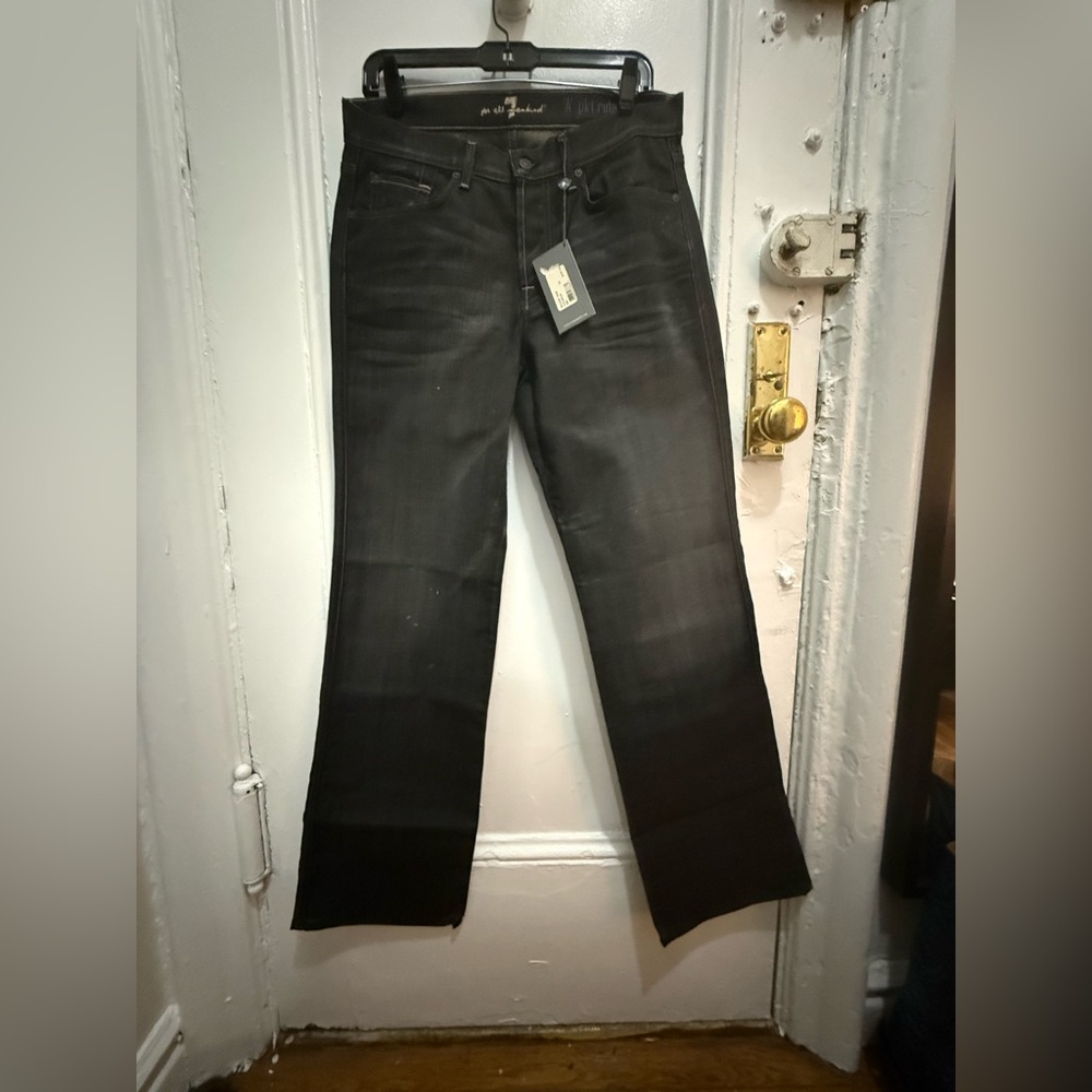 7 For All Mankind Men’s Blue Black Relaxed Leg Jeans